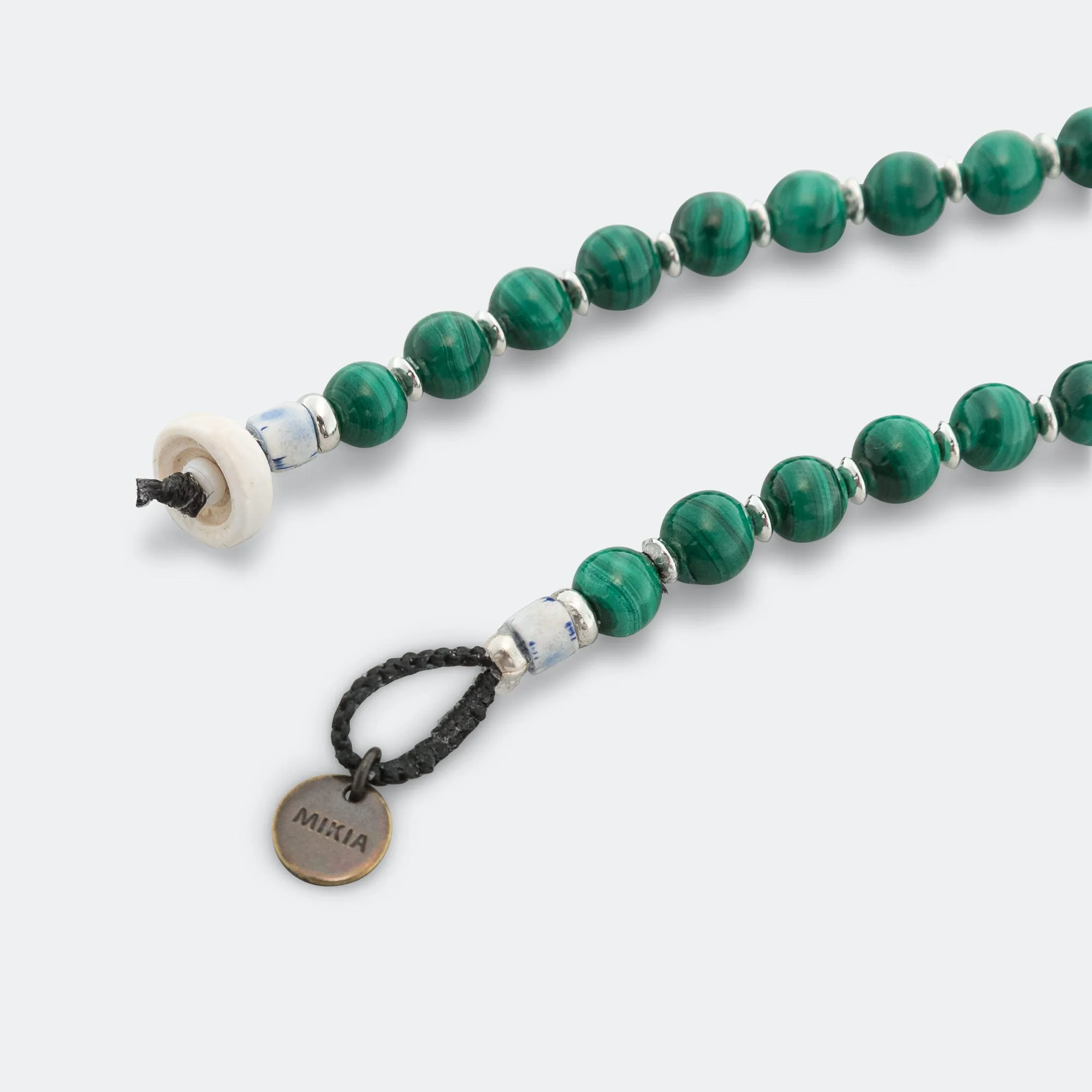 6mm Stone Bracelet - Malachite/925 Silver