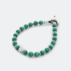 6mm Stone Bracelet - Malachite/925 Silver