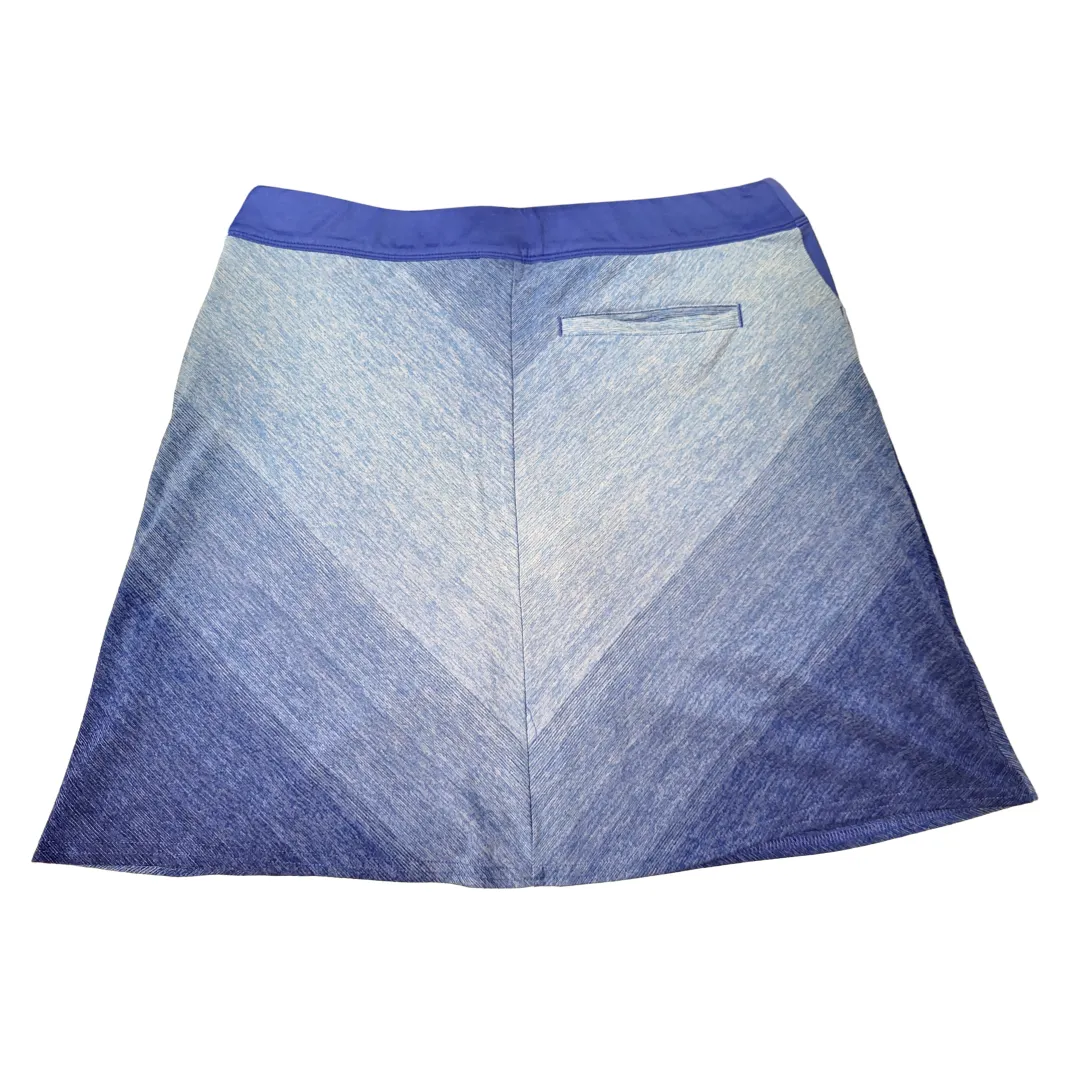 Adidas Blue Ombre Heather Pull-On Women's Golf Skort Size S