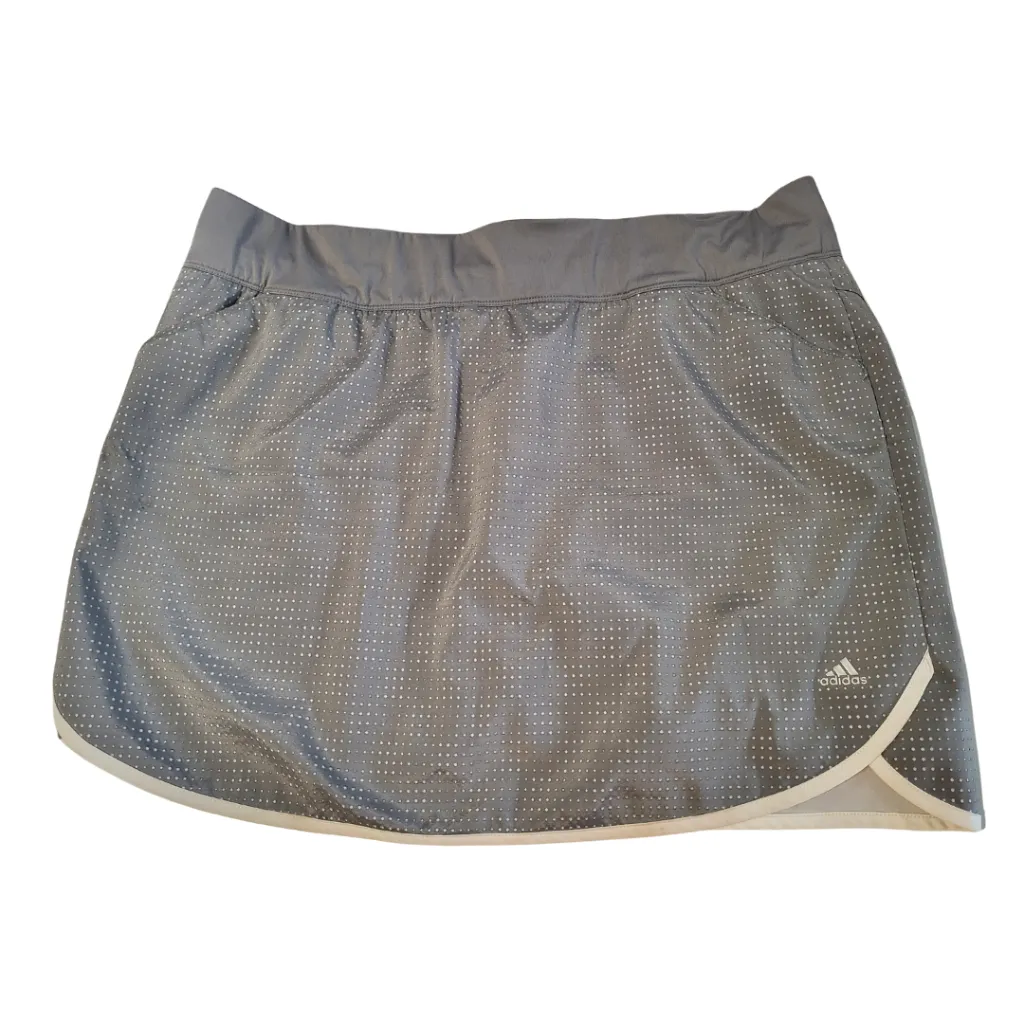Adidas Women's White & Grey Mesh Golf Skort Size XL