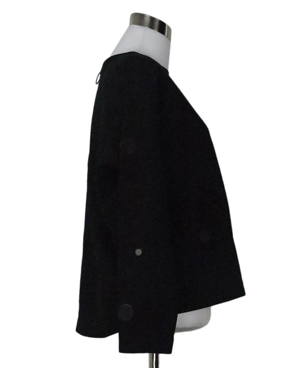 Akris Punto Black Mirrored Top sz 10