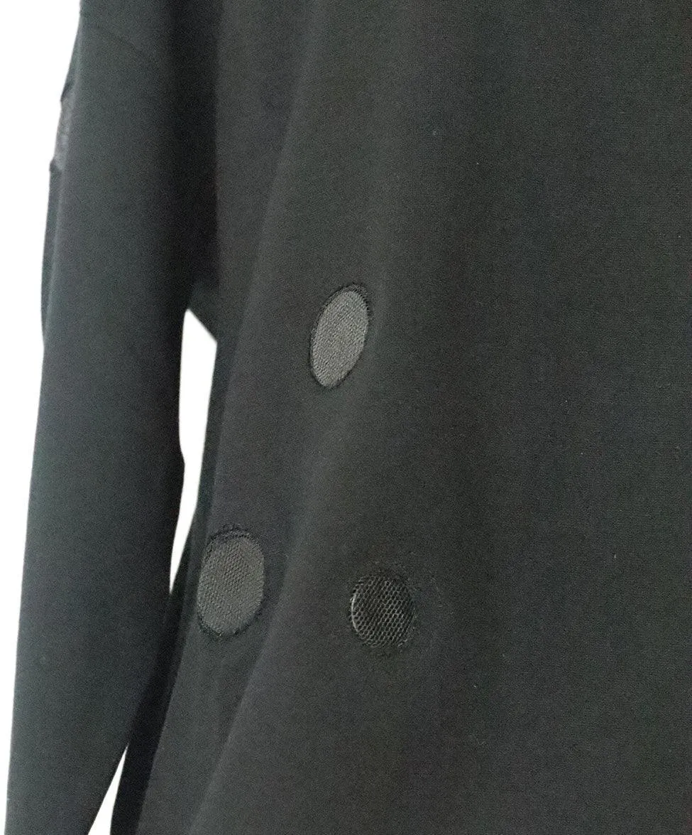 Akris Punto Black Mirrored Top sz 10