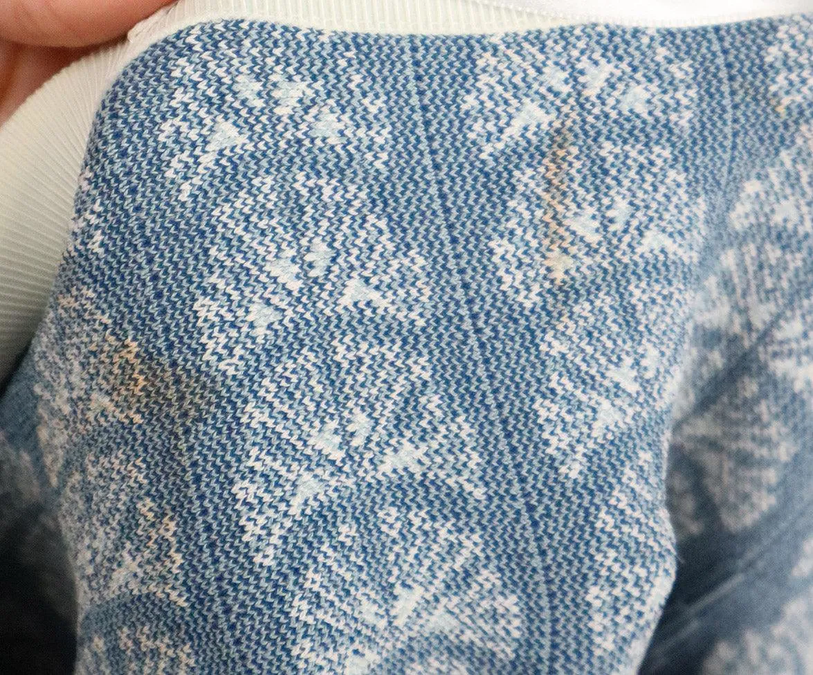 Alaia Cream & Blue Print Skirt sz 6