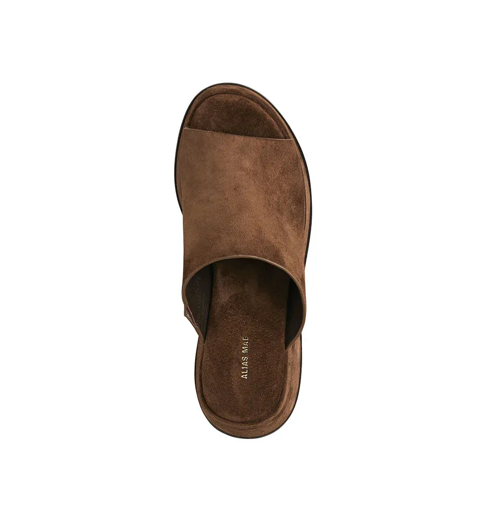 ALIAS MAE Womens Gloria Mules - Mocha Suede