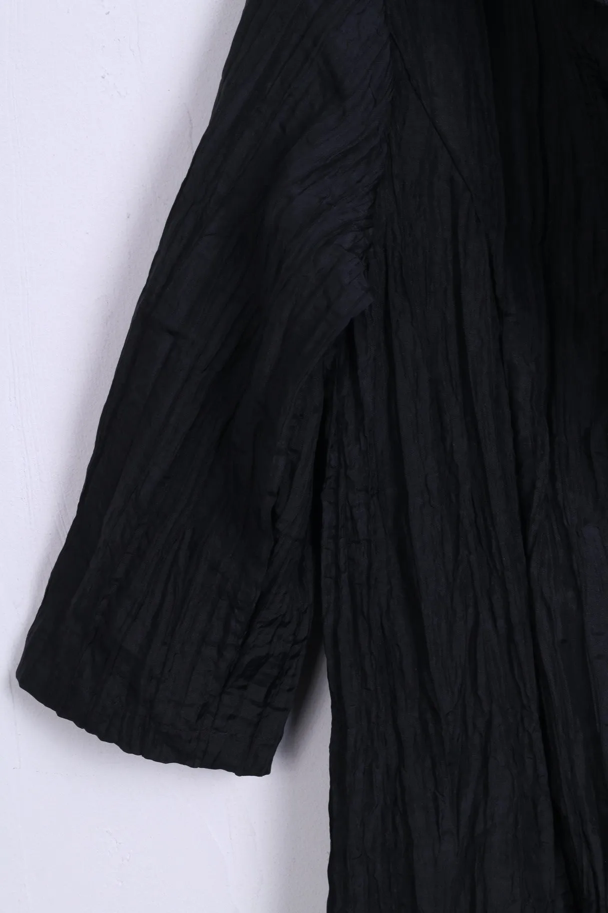 Allessa W.Collection Womens 16 XXL Blouse Ruffle Black Vintage