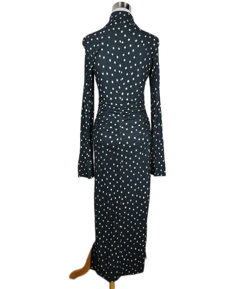 Altuzarra Navy & White Polka Dot Dress sz 0