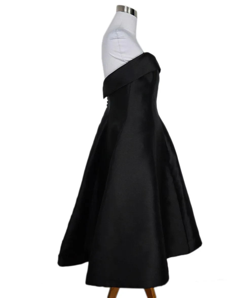 Amsale Strapless Black Cocktail Dress sz 2