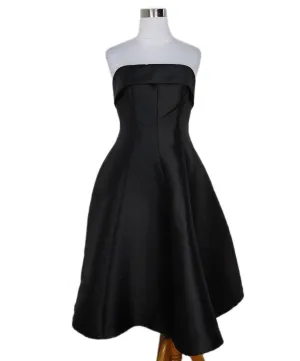 Amsale Strapless Black Cocktail Dress sz 2