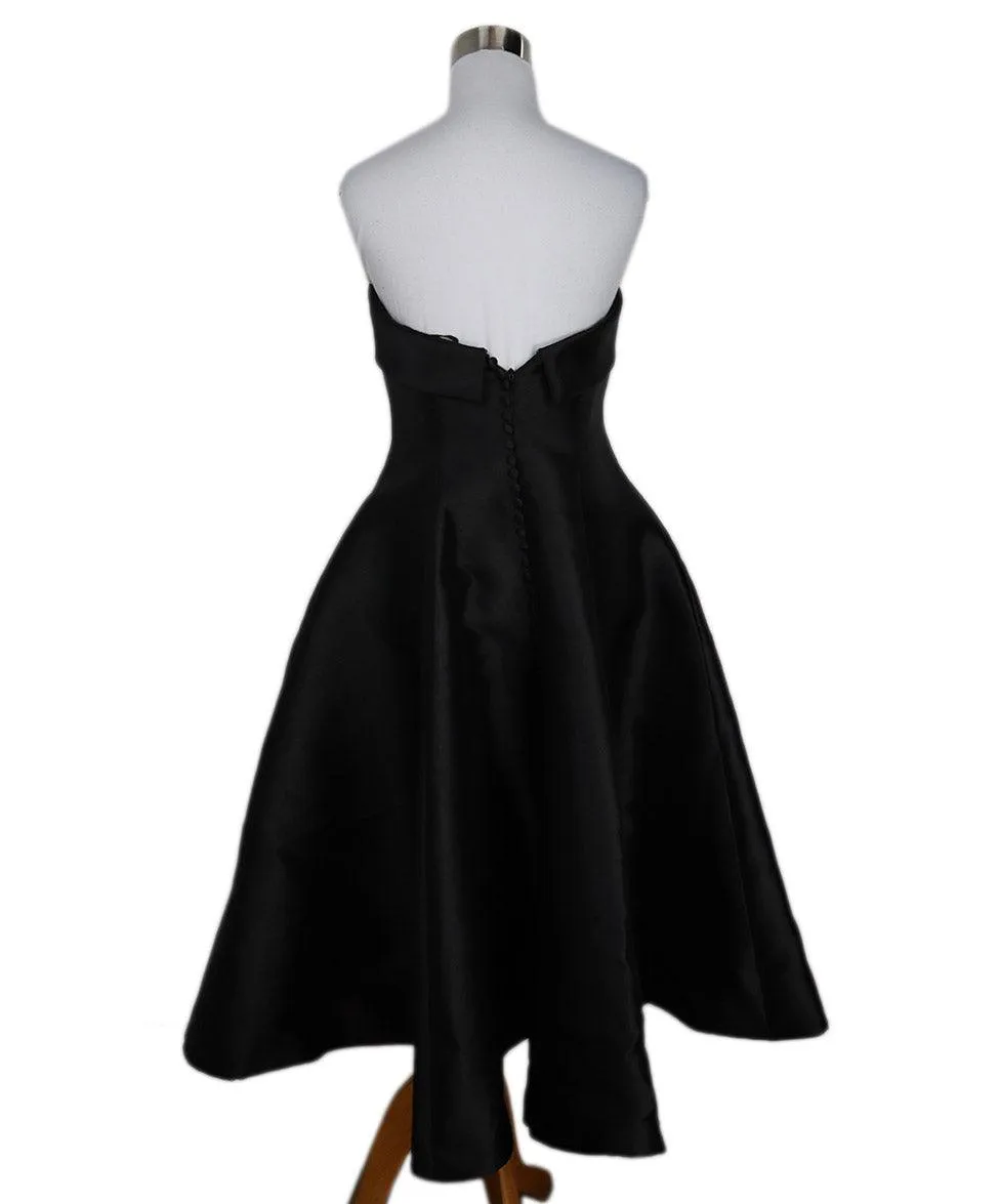 Amsale Strapless Black Cocktail Dress sz 2