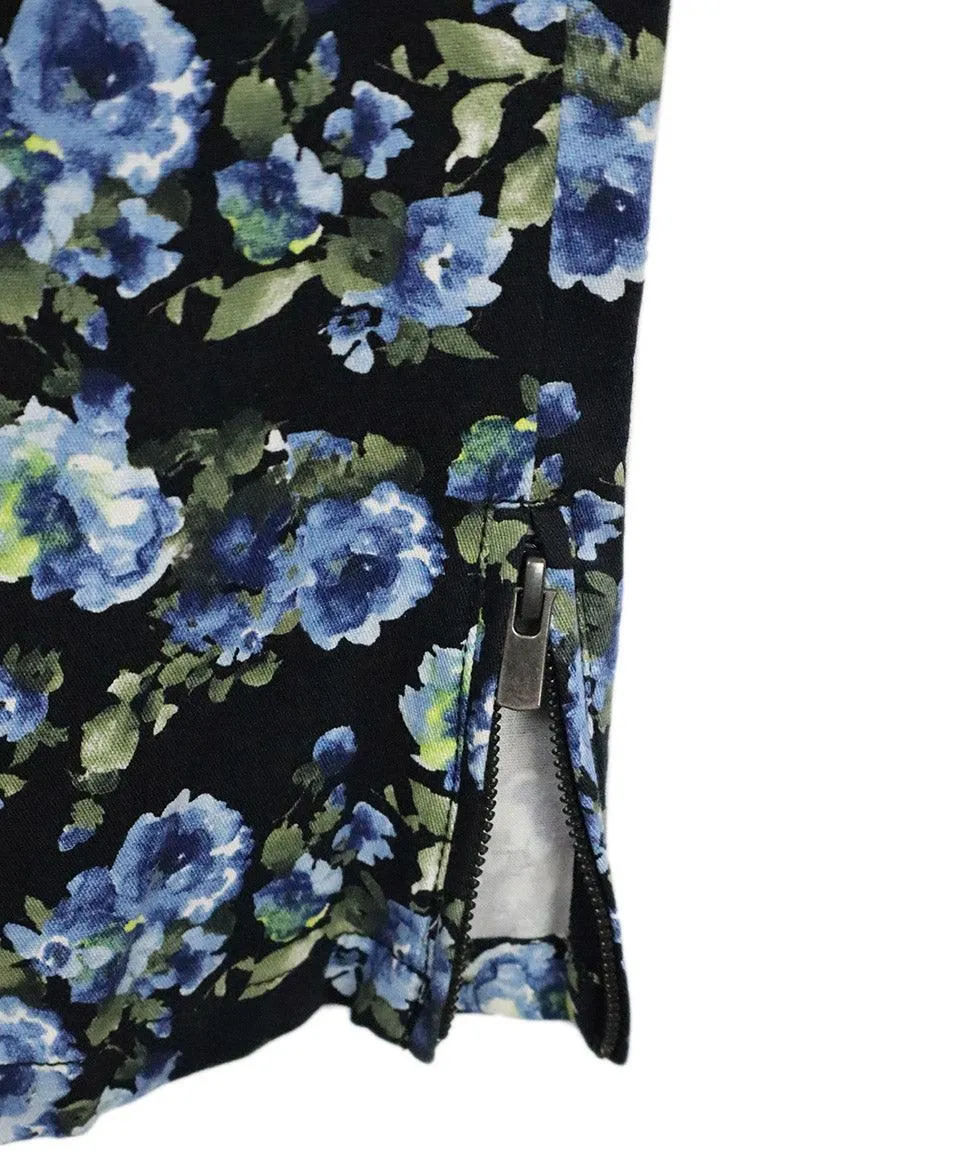 Anne Fontaine Blue & Green Floral Jeans sz 6