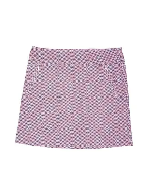 Annika Gray & Coral Mini Dot Skort