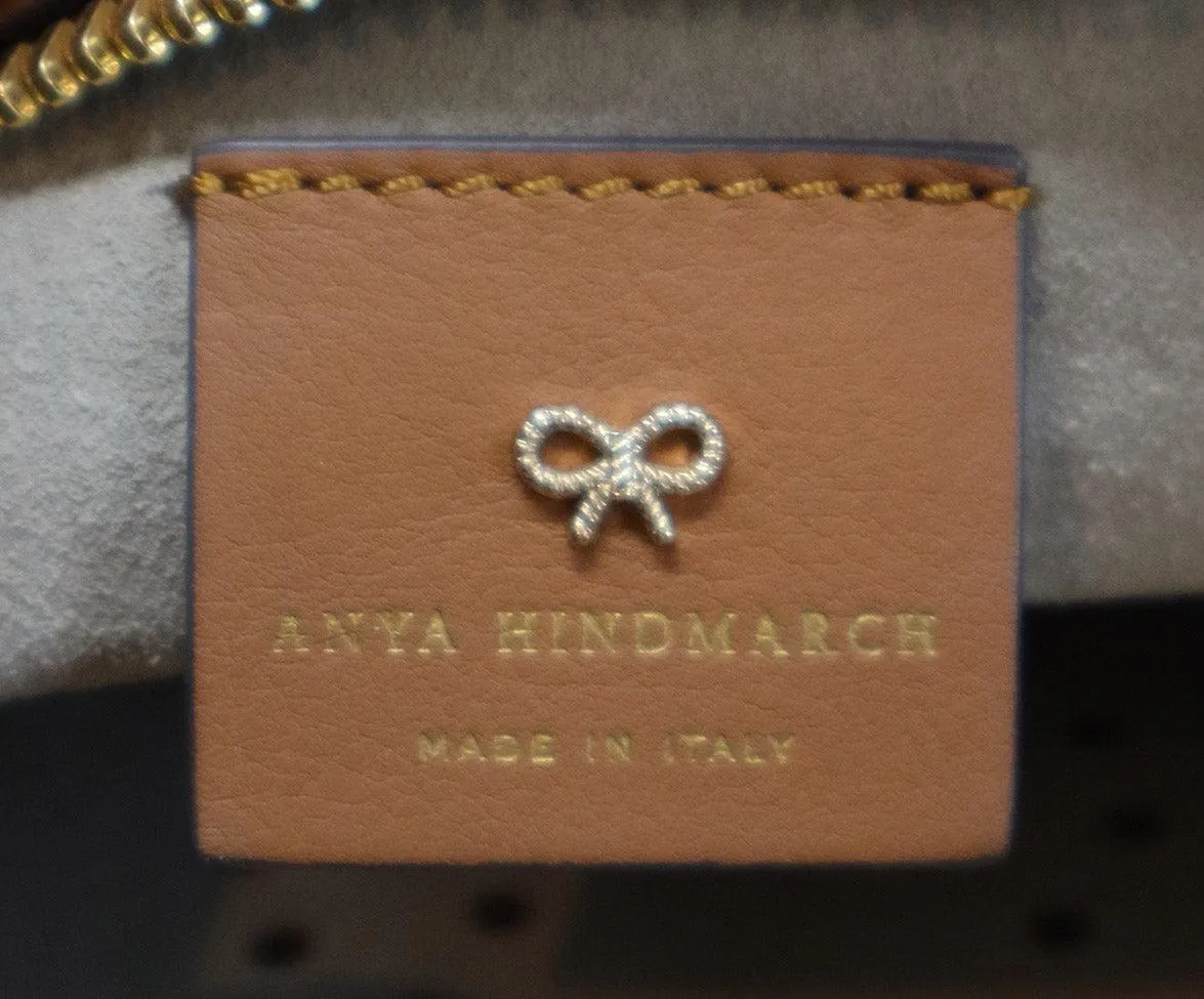 Anya Hindmarch Tan Leather Smiley Face Crossbody