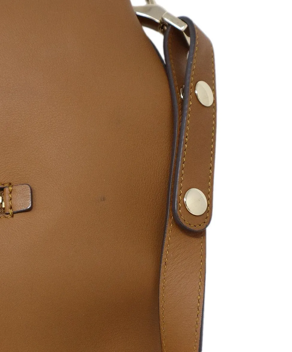 Anya Hindmarch Tan Leather Smiley Face Crossbody