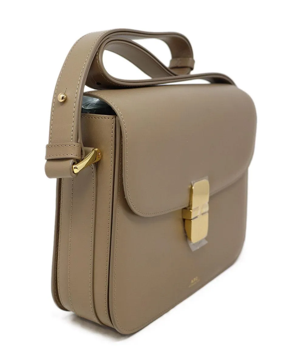 A.P.C. Taupe Leather Crossbody