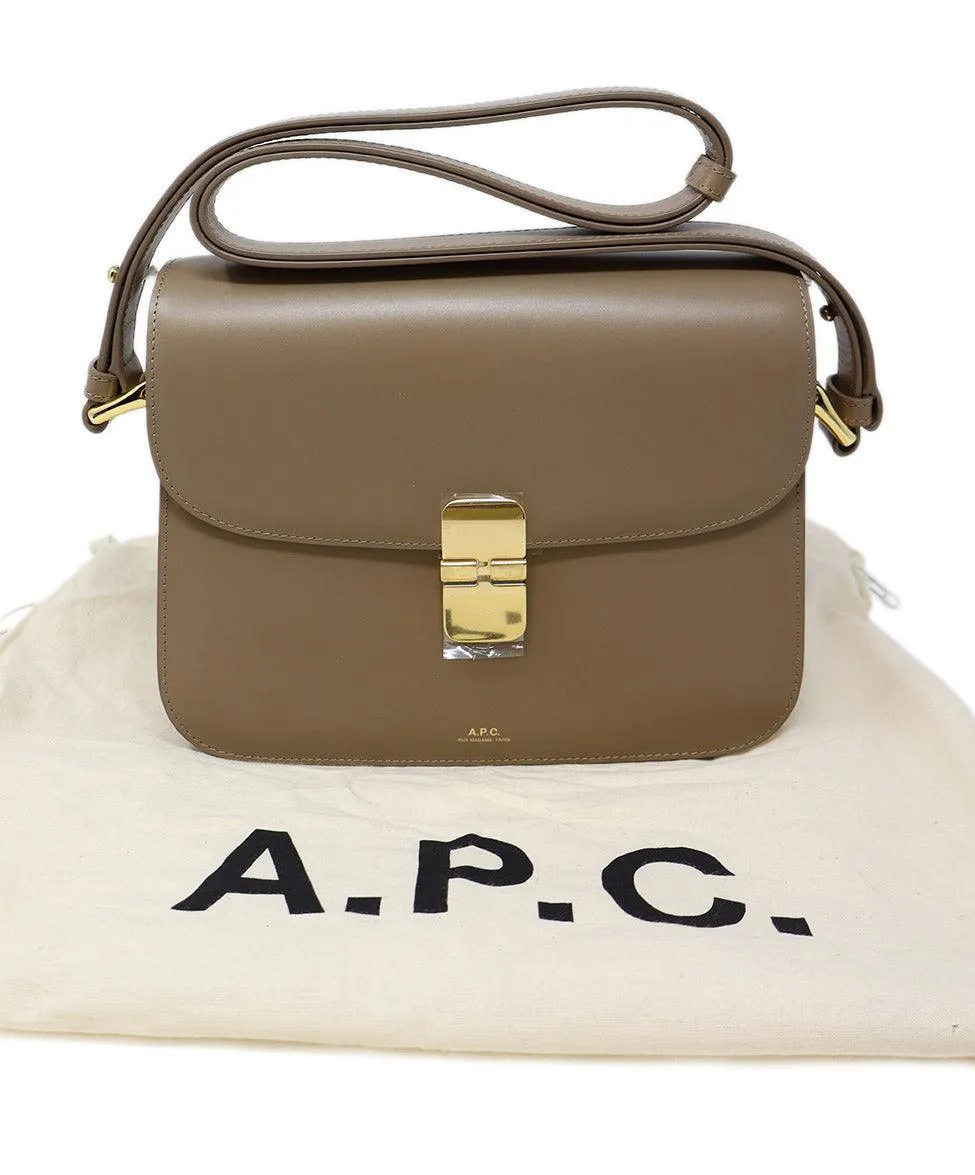 A.P.C. Taupe Leather Crossbody