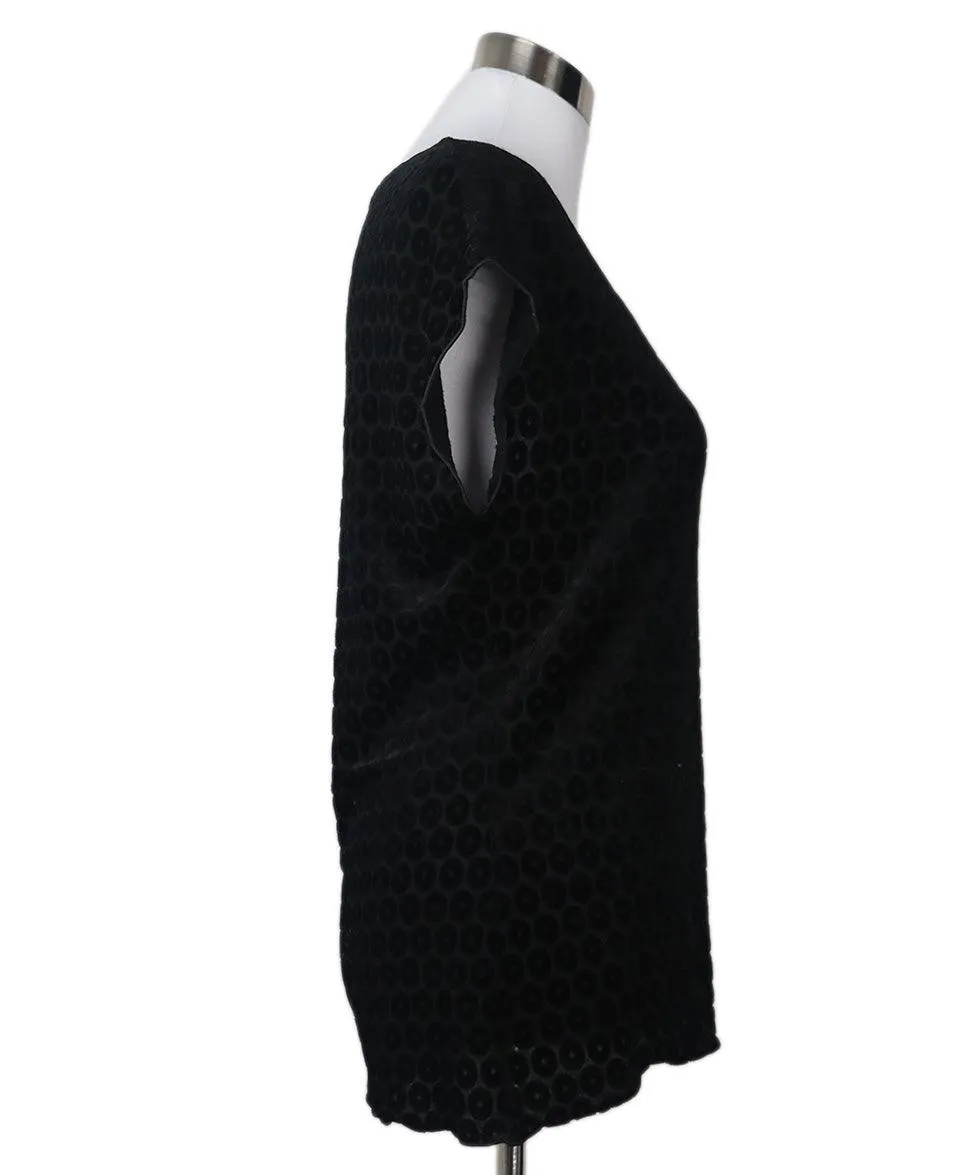 Armani Collezioni Black Velvet Top sz 6