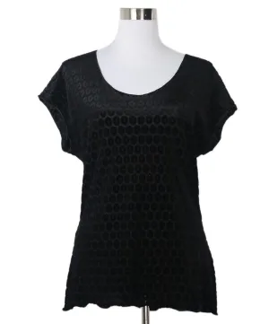 Armani Collezioni Black Velvet Top sz 6