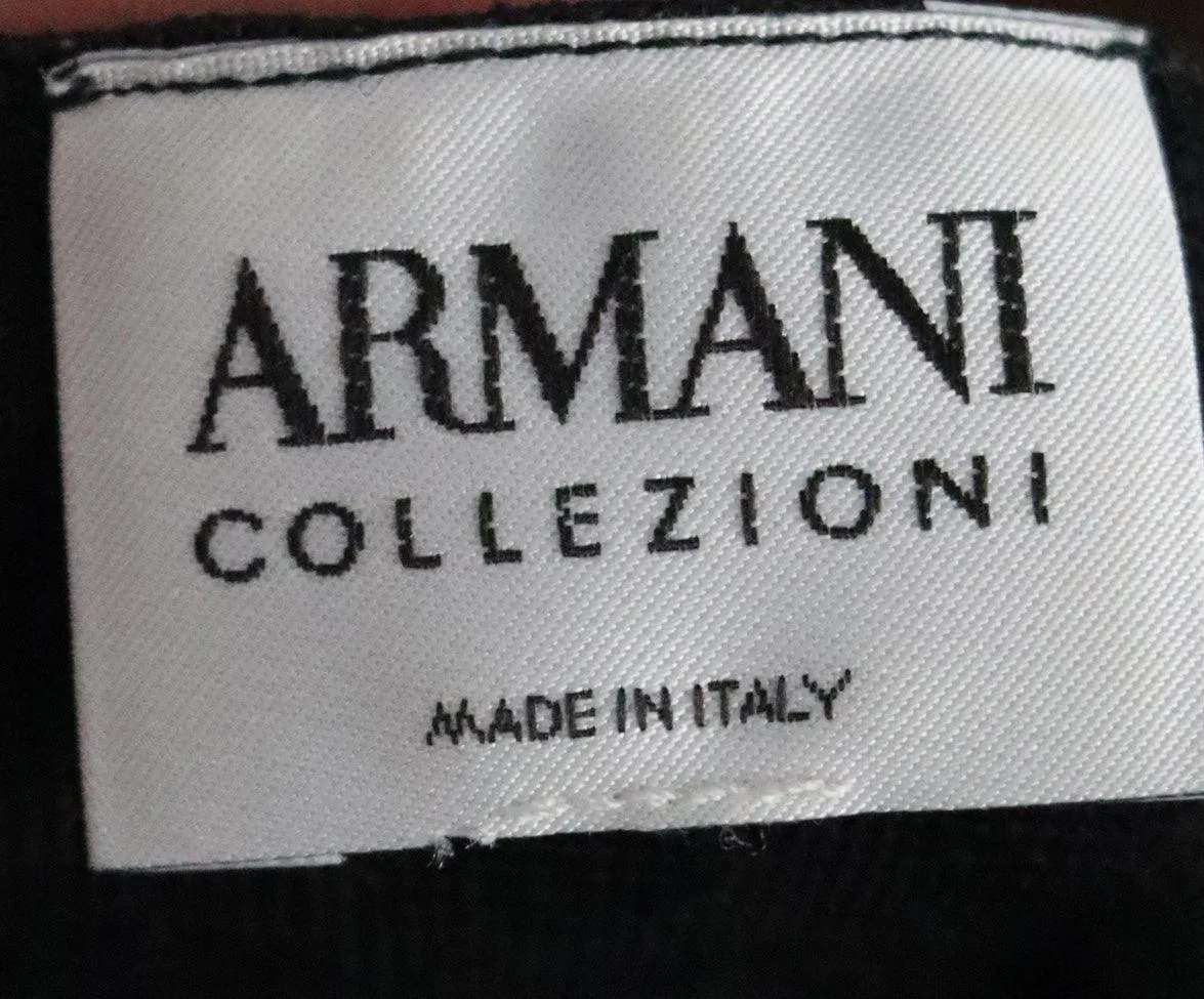 Armani Collezioni Black Velvet Top sz 6
