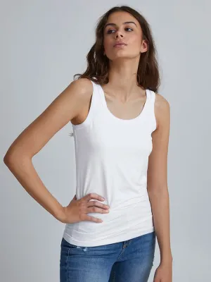 B Young Lane Sin Basic Vest Optical White