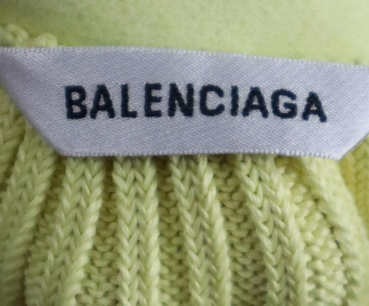 Balenciaga Neon Yellow Knit Skirt sz 6