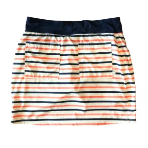 Belyn Key Navy, White, & Orange Striped Skort Size M MSP$108