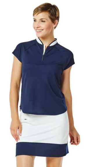 Belyn Key White Skort Navy Band Size M  MSP$104