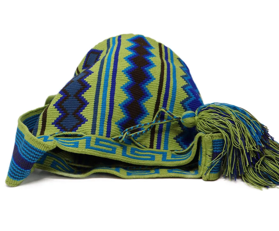 Blue & Green Woven Cotton Crossbody