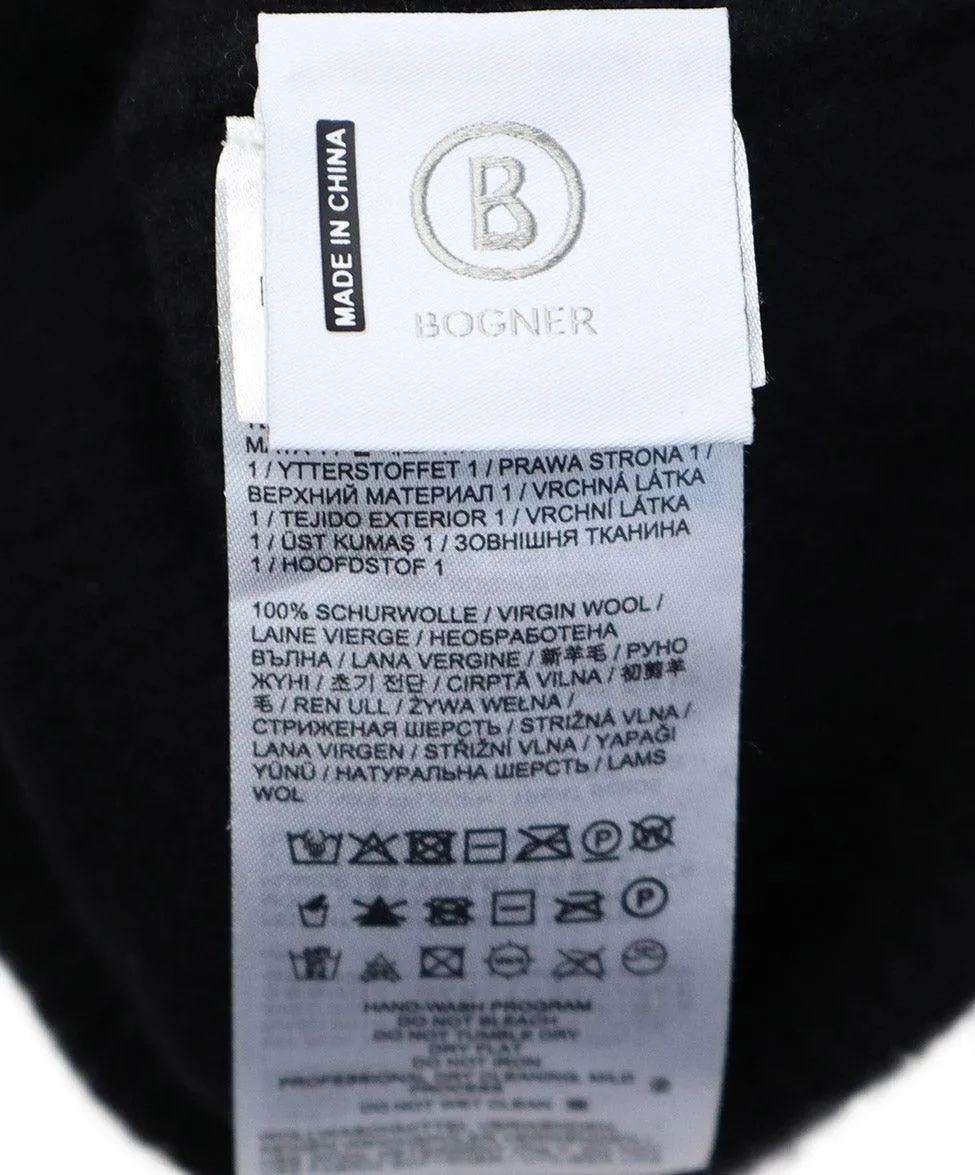 Bogner Black Wool Hat