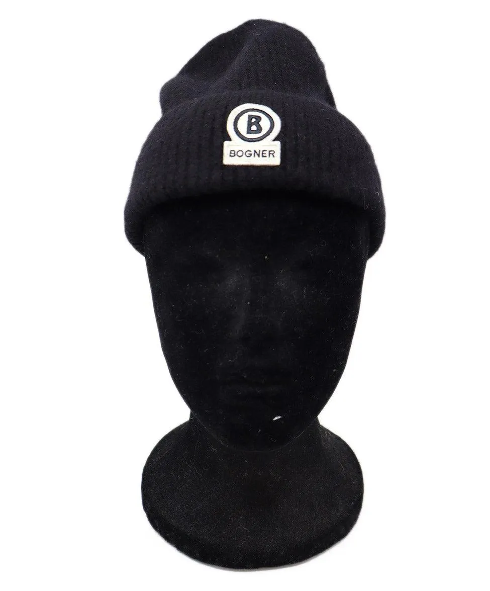 Bogner Black Wool Hat