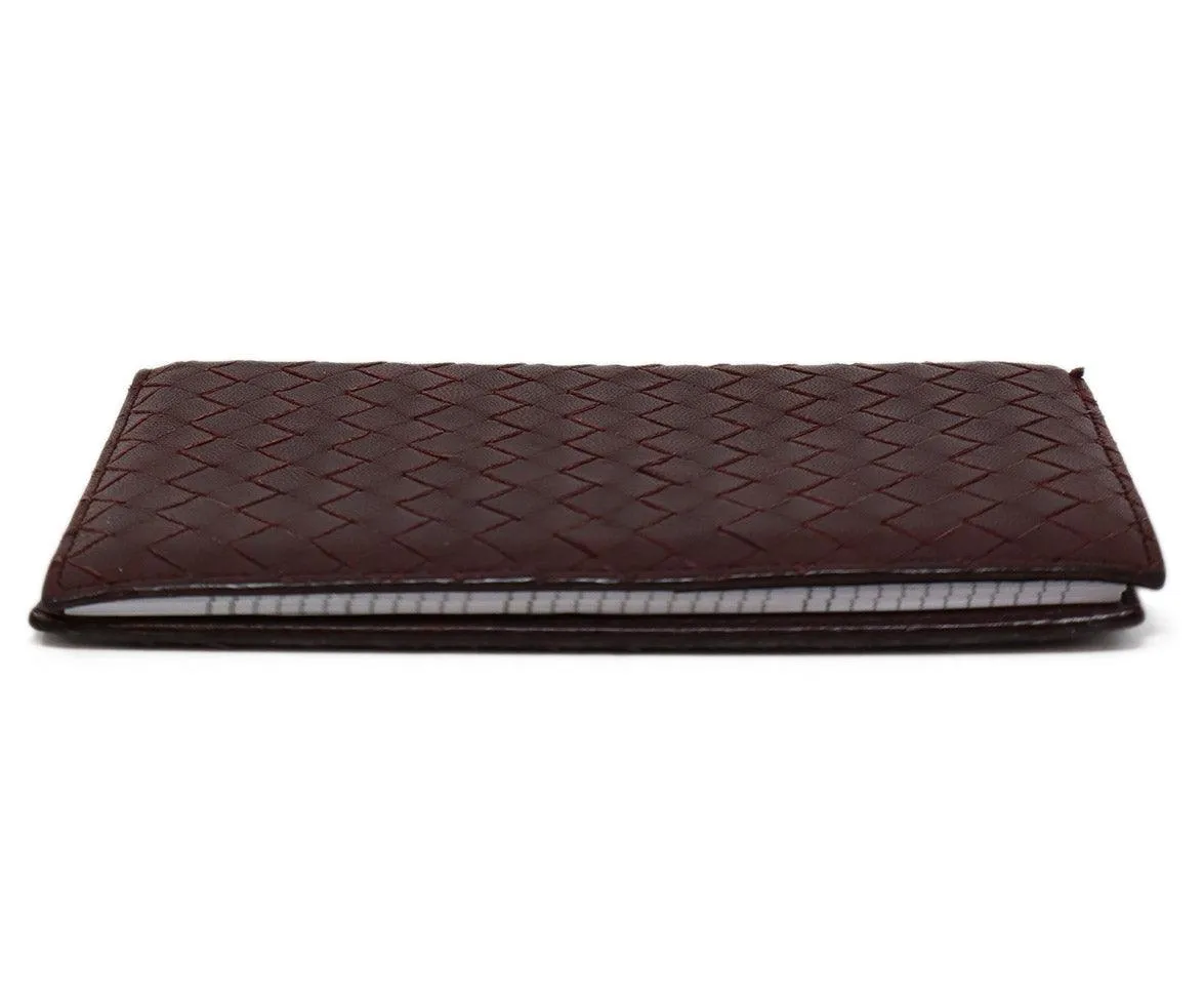 Bottega Veneta Brown Woven Leather Address Book