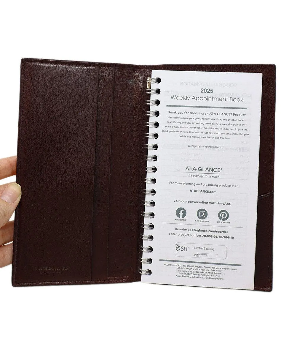 Bottega Veneta Brown Woven Leather Address Book