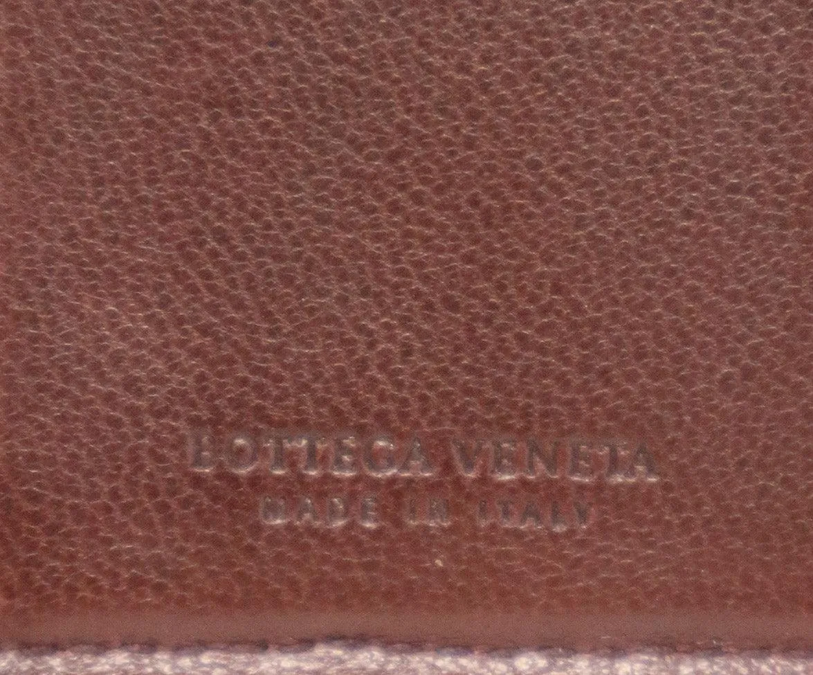 Bottega Veneta Brown Woven Leather Address Book