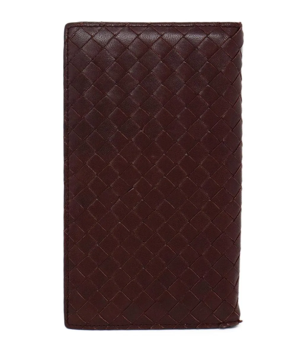 Bottega Veneta Brown Woven Leather Address Book