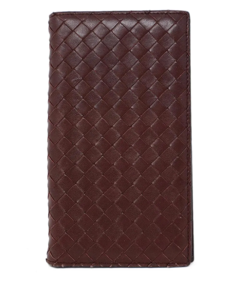 Bottega Veneta Brown Woven Leather Address Book