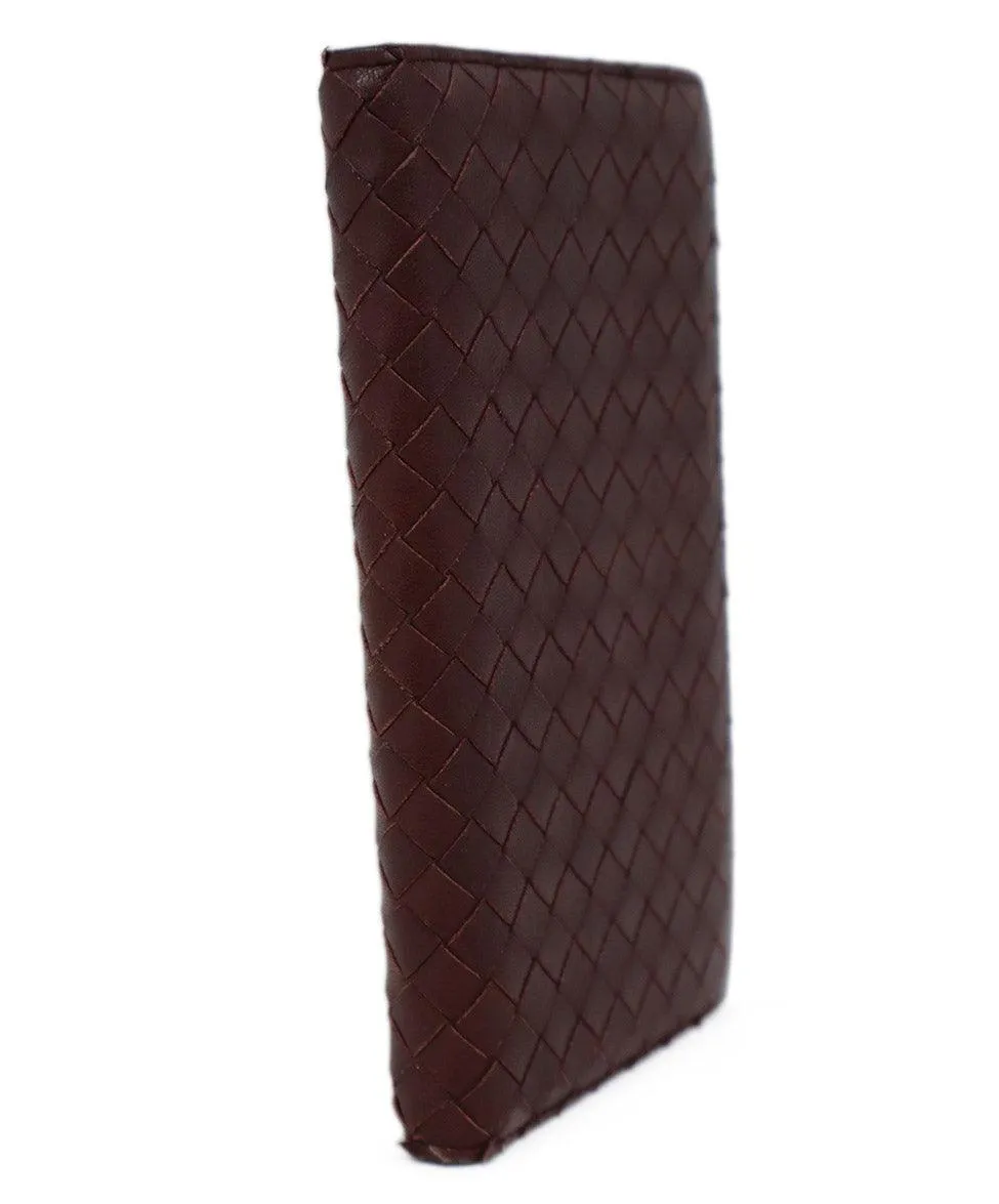 Bottega Veneta Brown Woven Leather Address Book