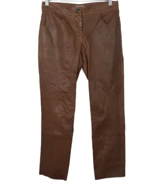 Brunello Cucinelli Cognac Leather Pants sz 2