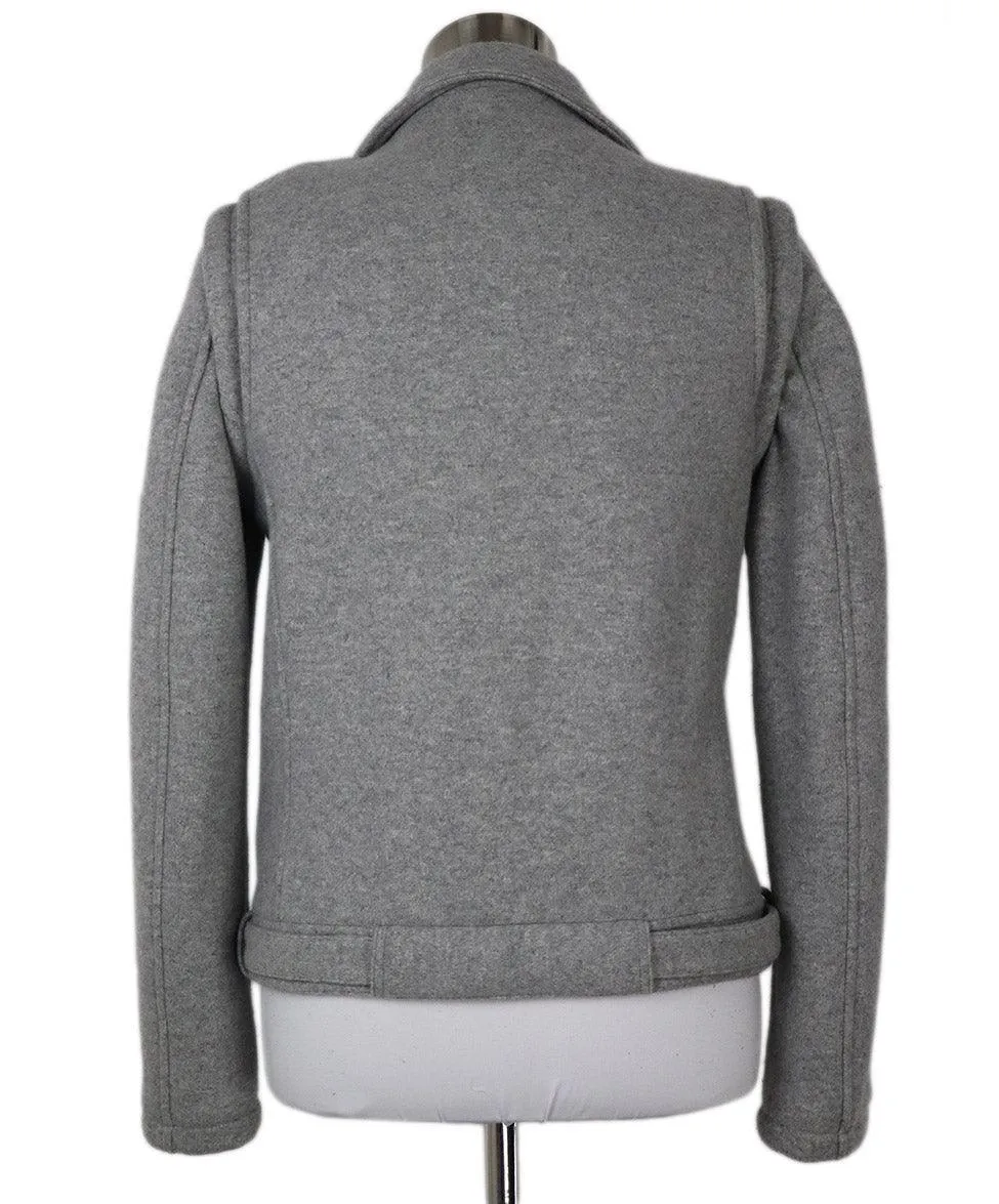 Brunello Cucinelli Grey Wool & Cashmere Jacket sz 4