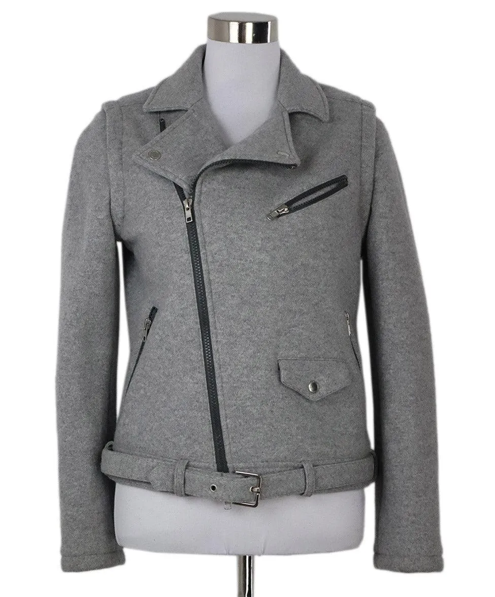 Brunello Cucinelli Grey Wool & Cashmere Jacket sz 4
