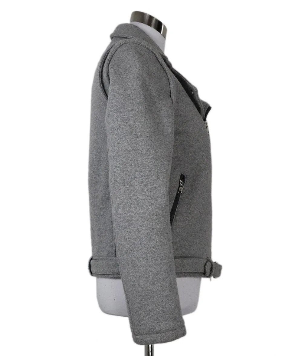 Brunello Cucinelli Grey Wool & Cashmere Jacket sz 4
