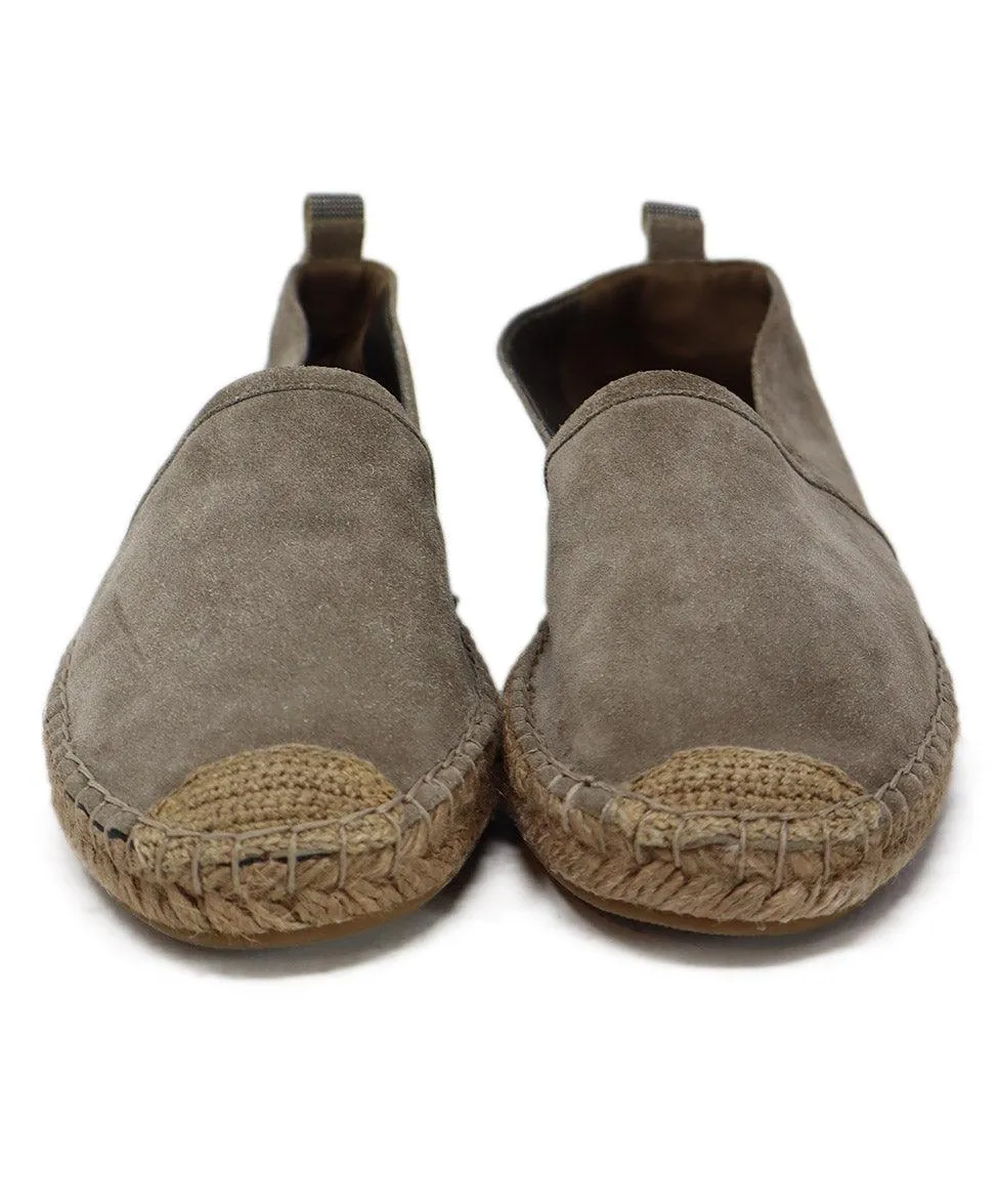 Brunello Cucinelli Taupe Suede Espadrilles sz 8
