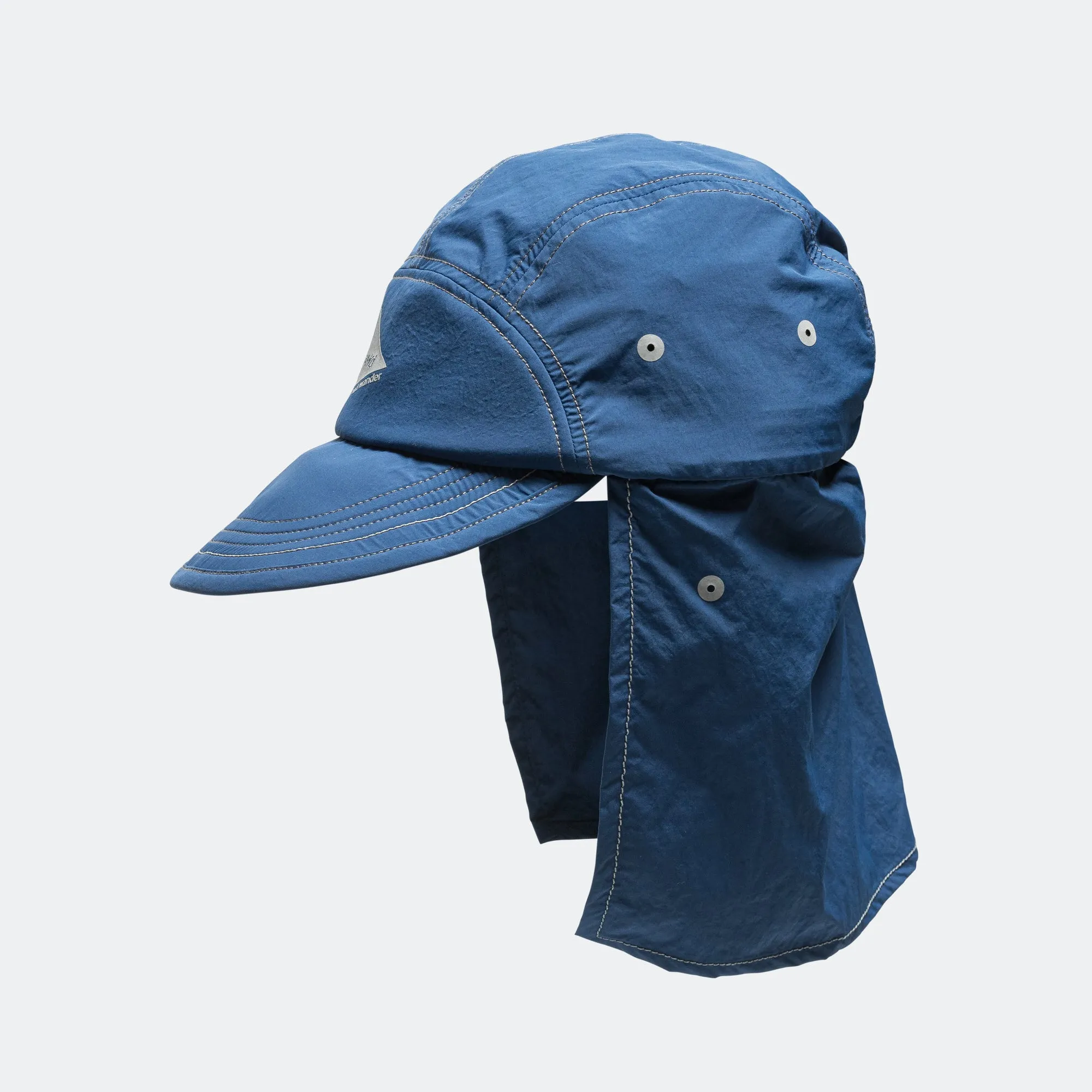 Brushed Nylon Sunshade Cap x and wander - Blue