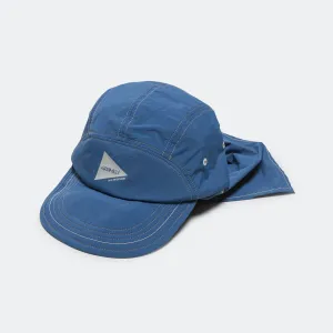 Brushed Nylon Sunshade Cap x and wander - Blue