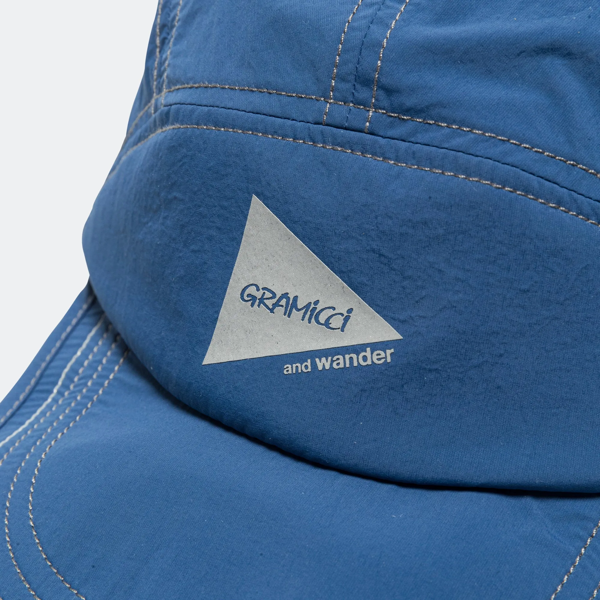 Brushed Nylon Sunshade Cap x and wander - Blue