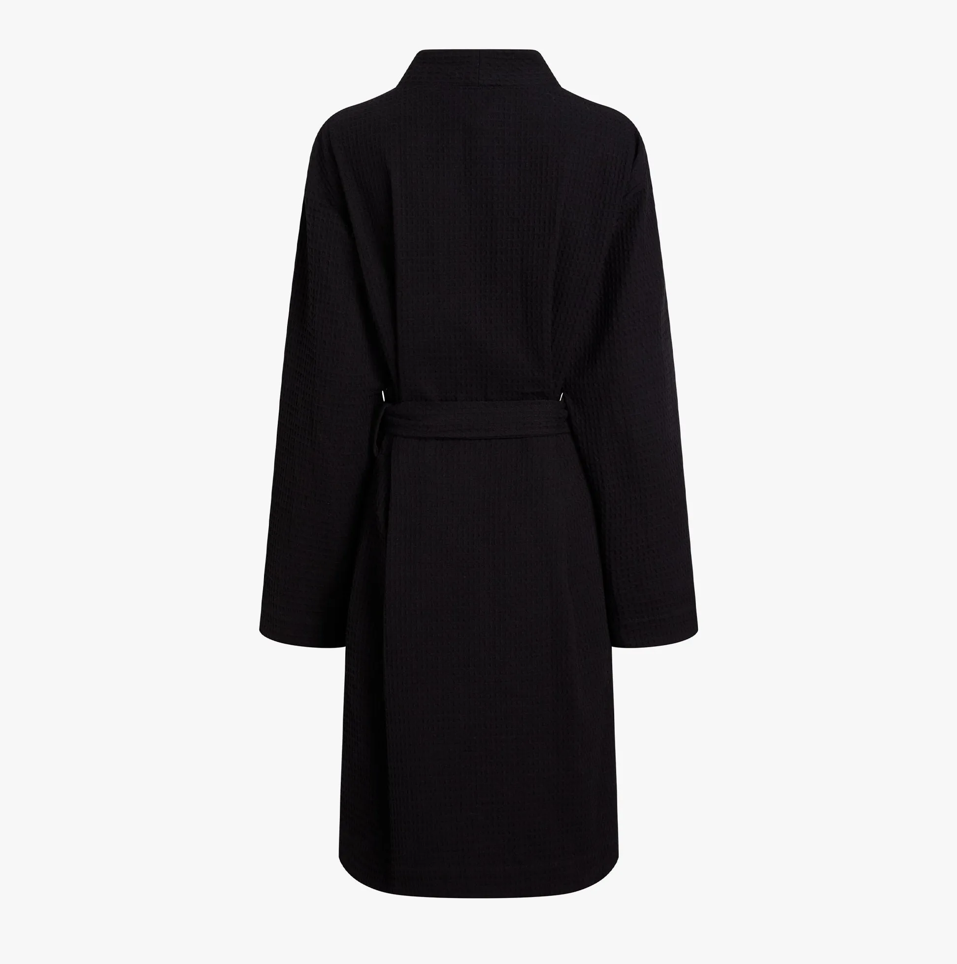 Calvin Klein WAFFLE COTTON Womens Bathrobes Black