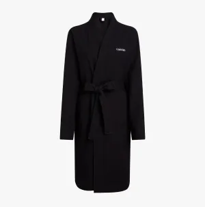 Calvin Klein WAFFLE COTTON Womens Bathrobes Black