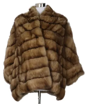 Carlo Tivioli Blonde Sable Fur Reversible Coat sz 4