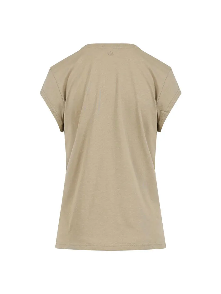 CC Heart V-Neck T-Shirt Sand Olive