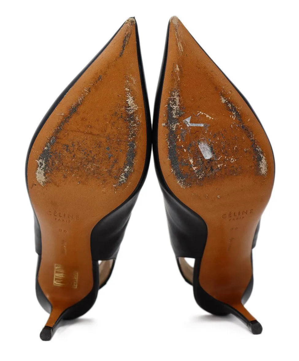 Celine Black Leather Heels sz 6