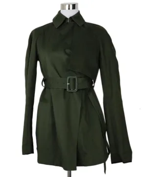 Celine Hunter Green Cotton Coat sz 2