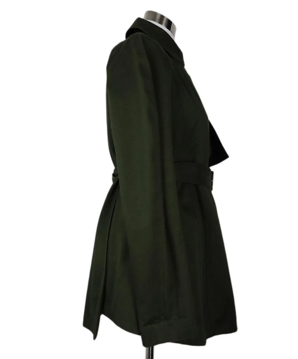 Celine Hunter Green Cotton Coat sz 2